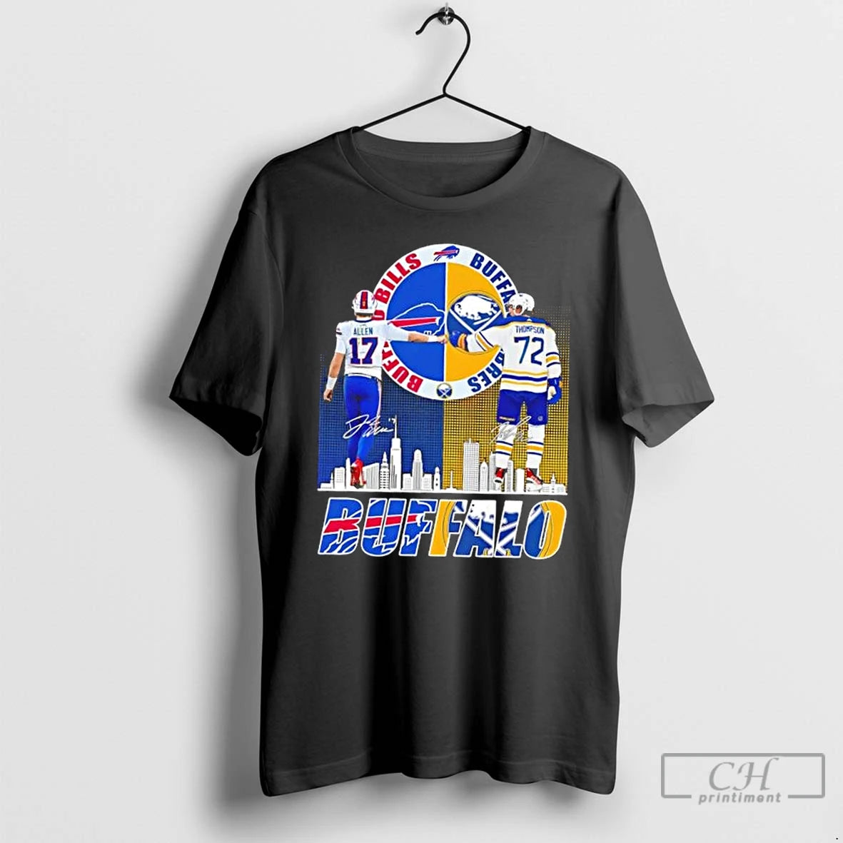 Classic Buffalo City Sports Allen Bills X Thompson Sabres Skyline