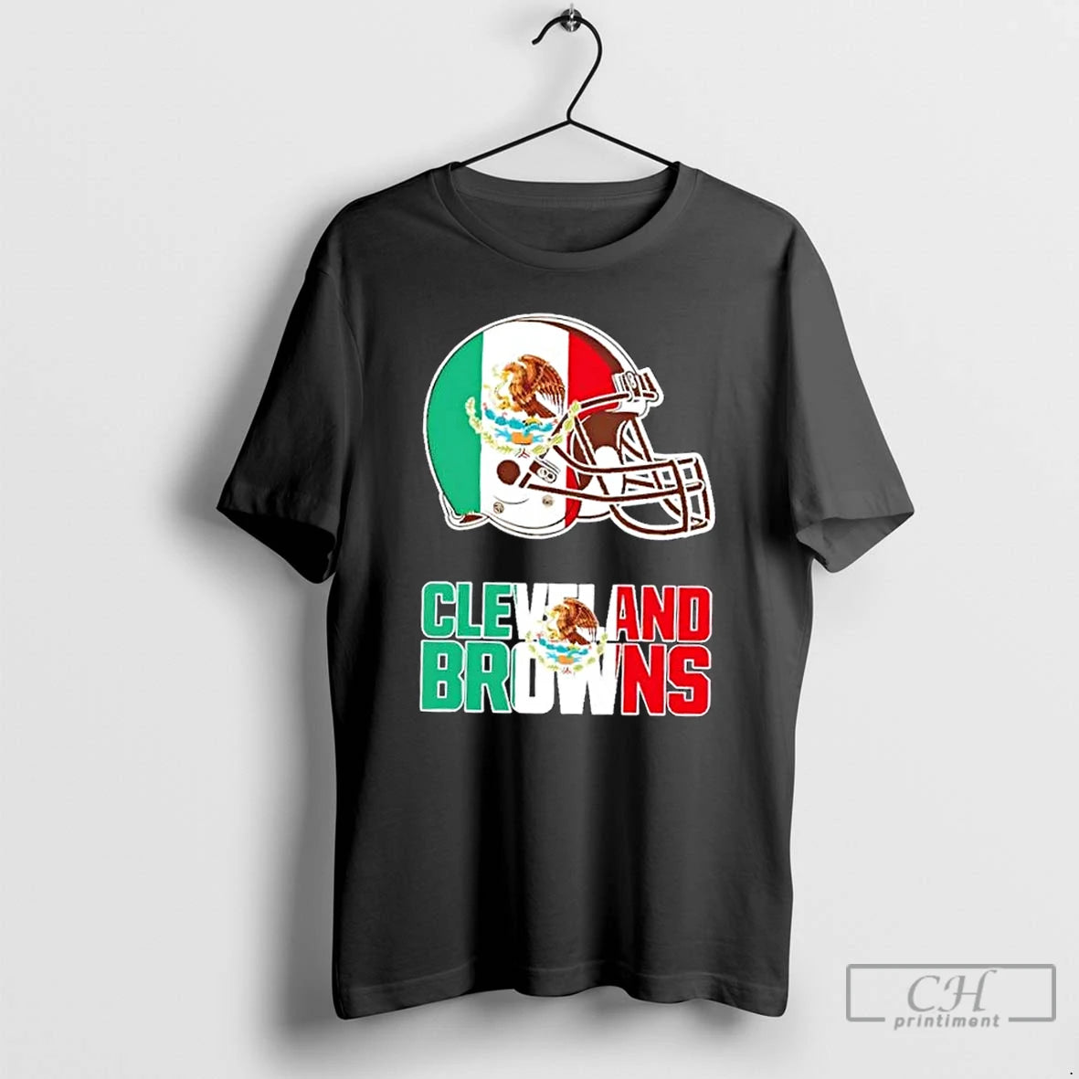 Classic Cleveland Browns Football X Mexican Flag Logo