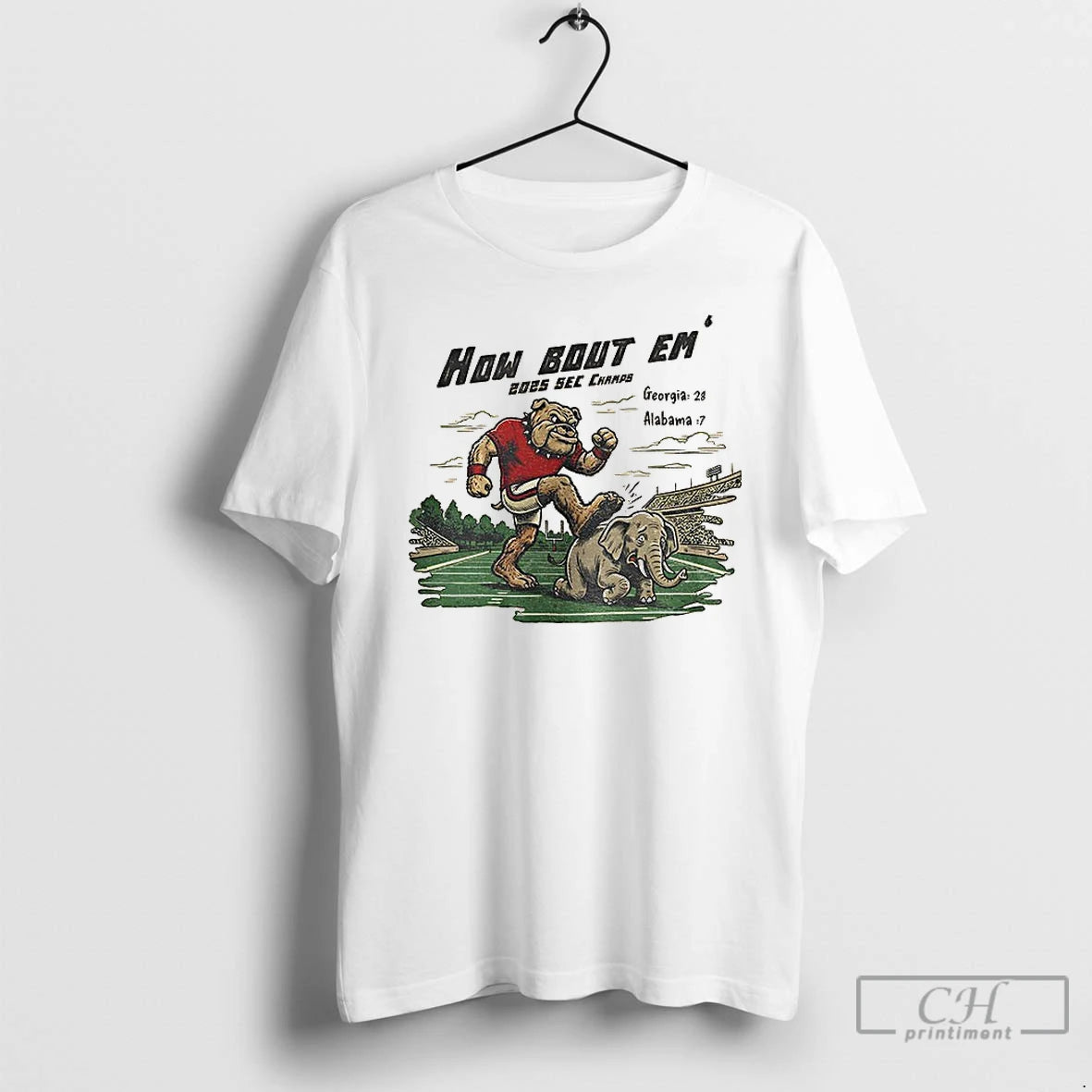 Classic Georgia Bulldogs 2025 Sec Champions Georgia 28 7 Alabama How Bout Em T Shirts