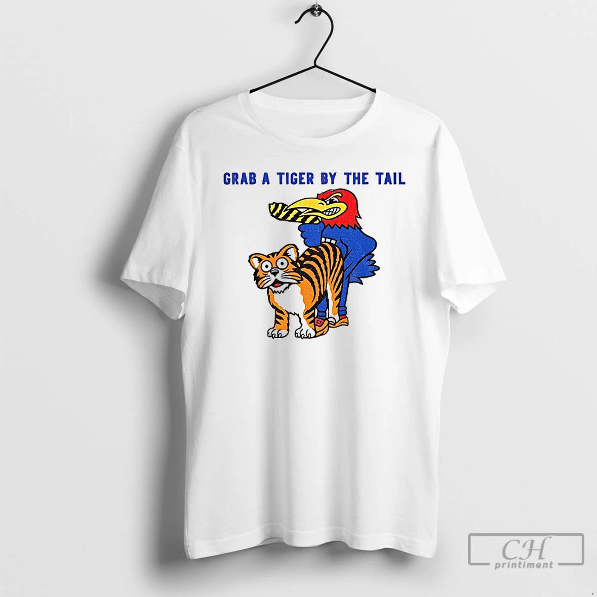 Classic Grab A Tiger By The Tail Kansas Jayhawks Vs Missouri Tigers Football T Shirts