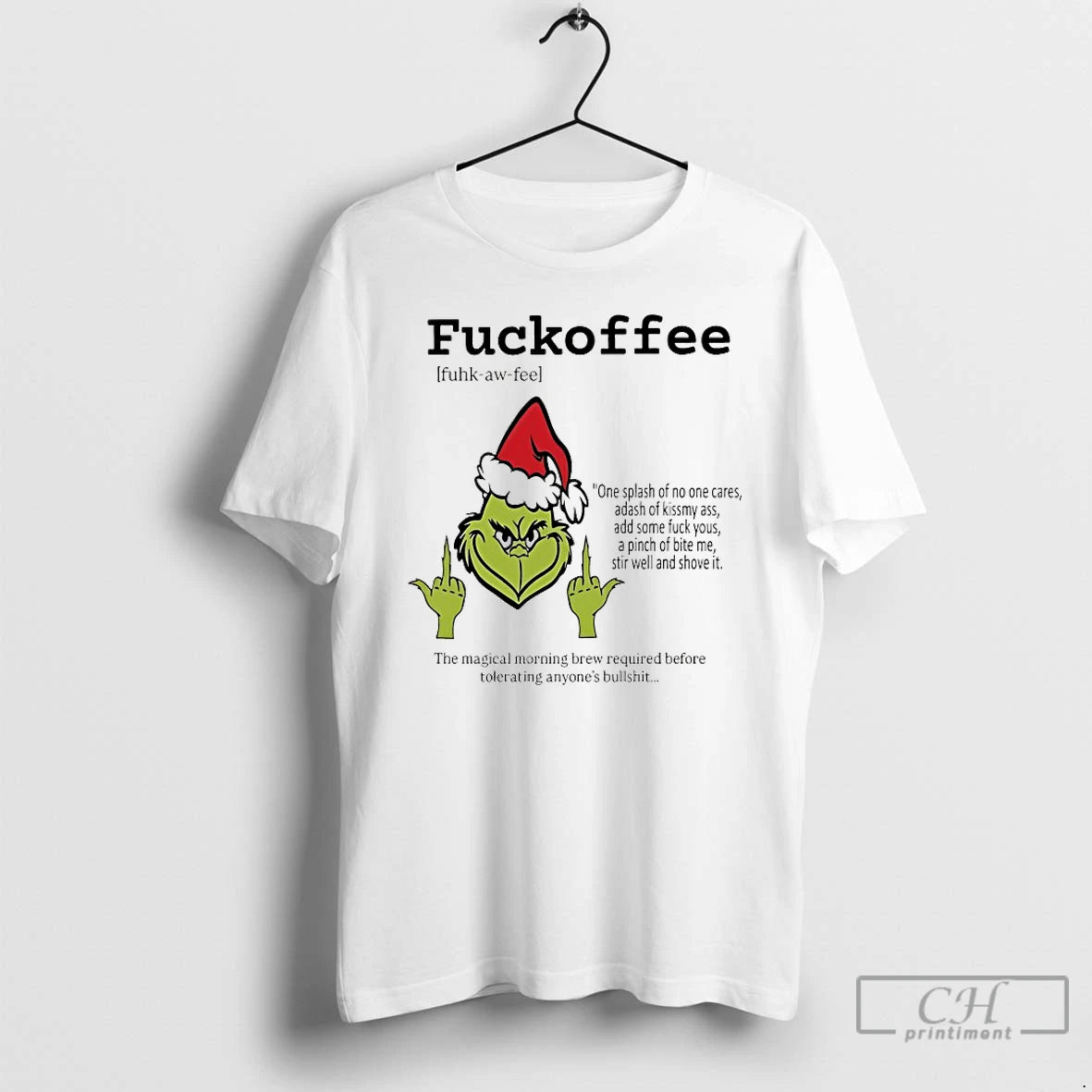 Classic Grinch Fuckoffee Christmas 2025