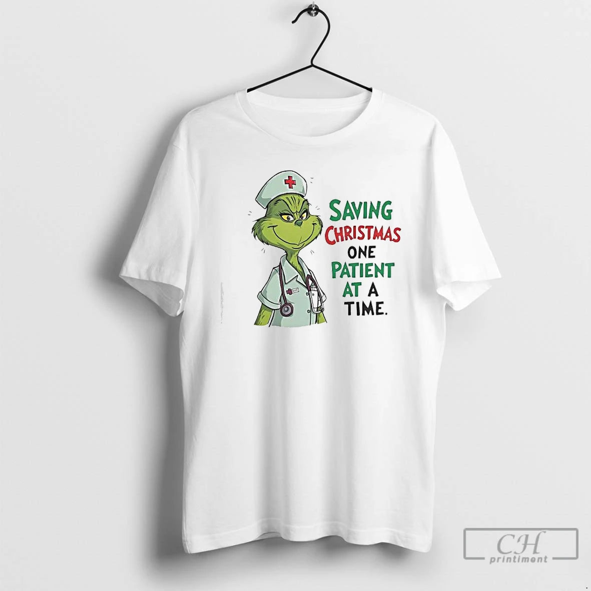 Classic Grinch Green Saving Christmas One Patient At A Time Nurse