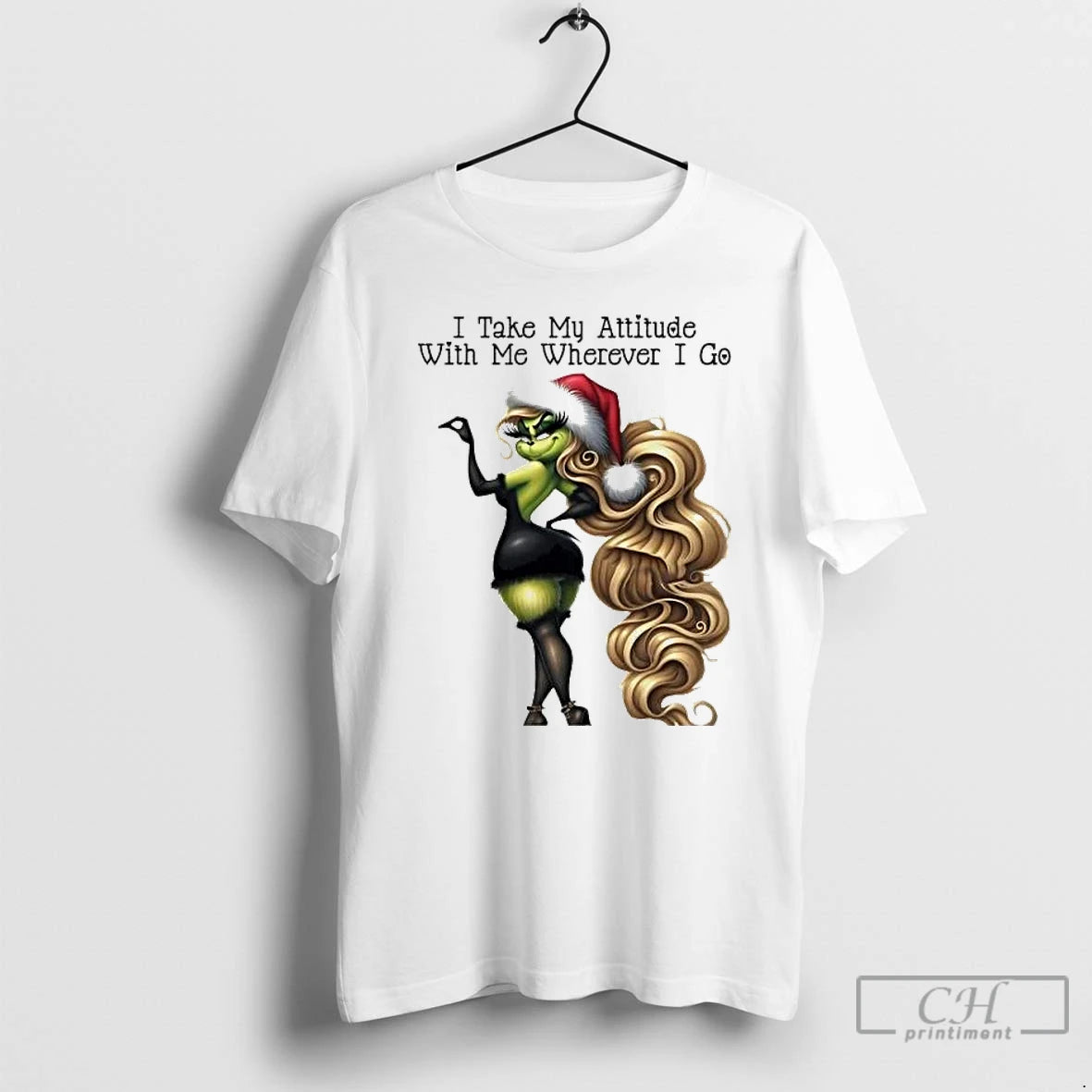 Classic Grinch I Take My Attitude With Me Wherever I Go Christmas T Shirts Sweater