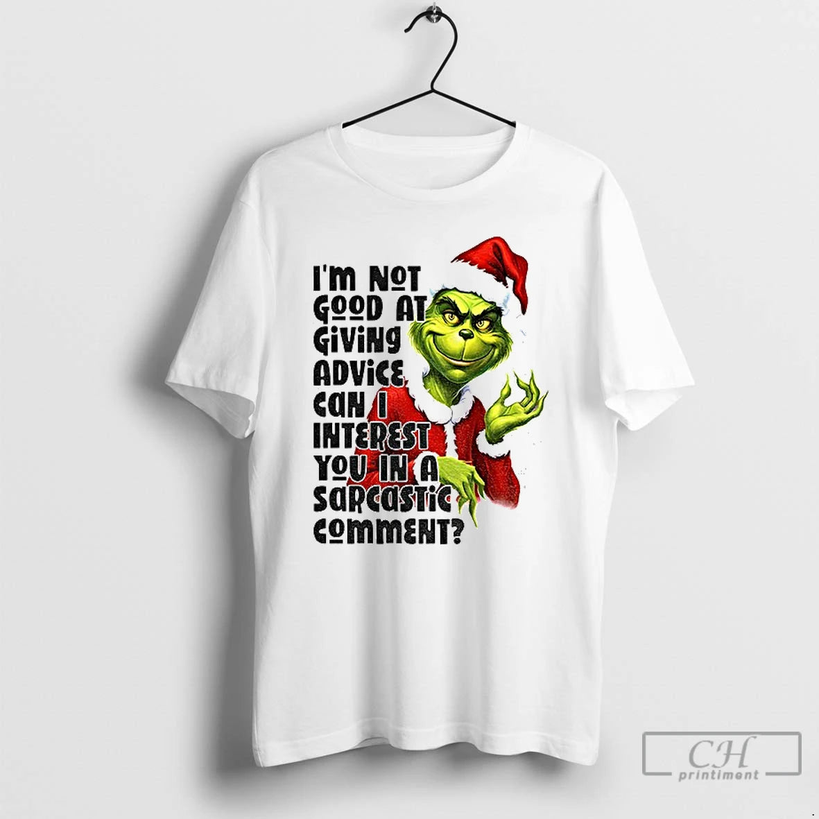 Classic Grinch Santa Im Not Good At Giving Advice Can I Interest Christmas T Shirts