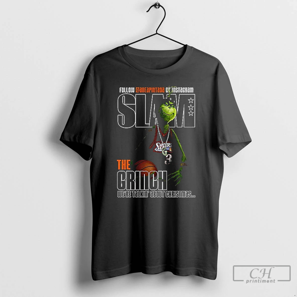 Classic Grinch X Allen Iverson Philadelphia 76ers Basketball Slam The Grinch Were Talkin About Christmas