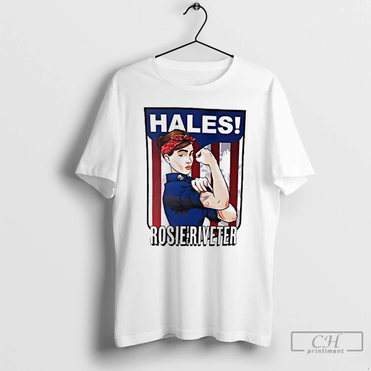 Classic Hales Rosie The Riveter Strong Girl Posing Muscle