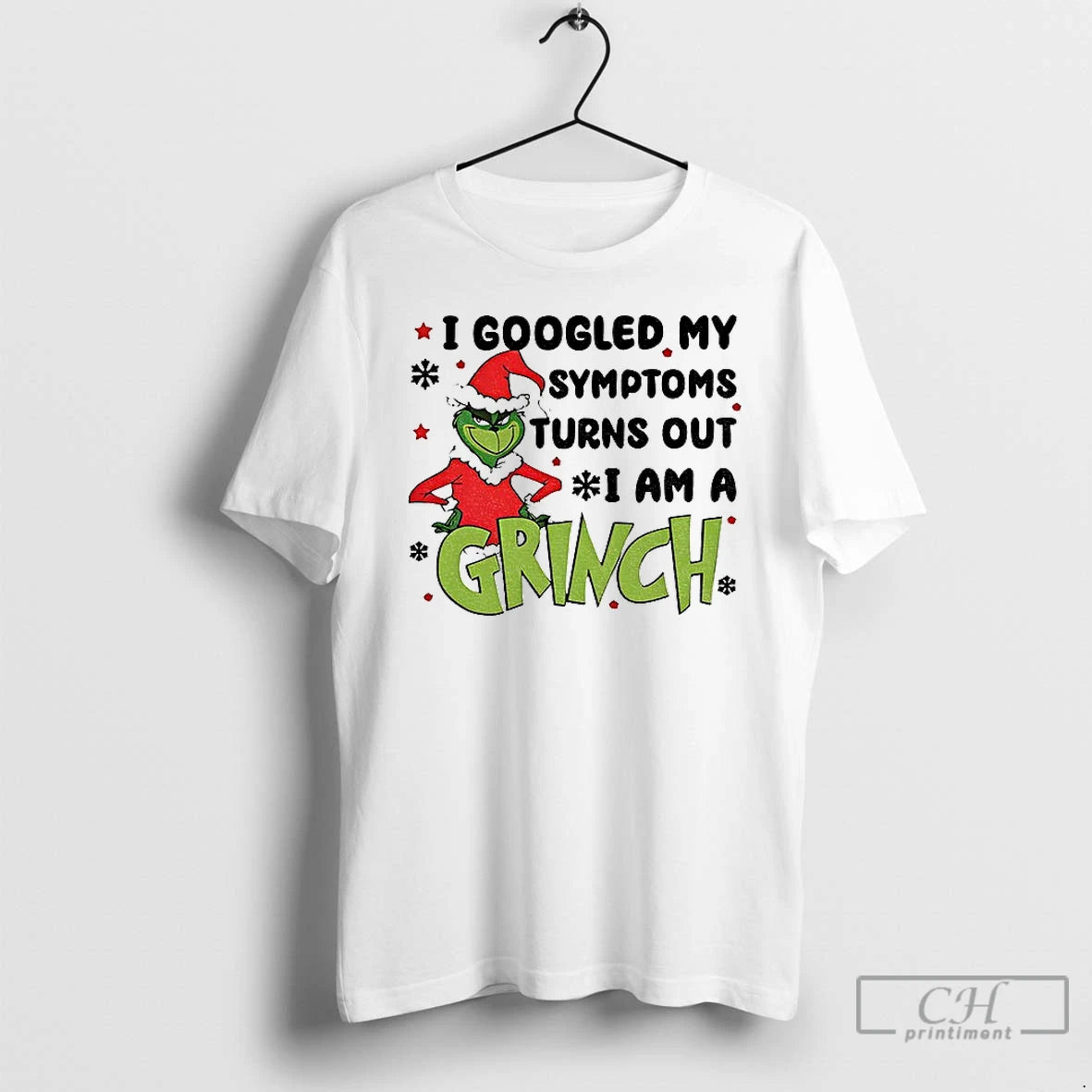 Classic I Googled My Symptoms Turns Out I Am A Grinch Santa Claus Merry Christmas