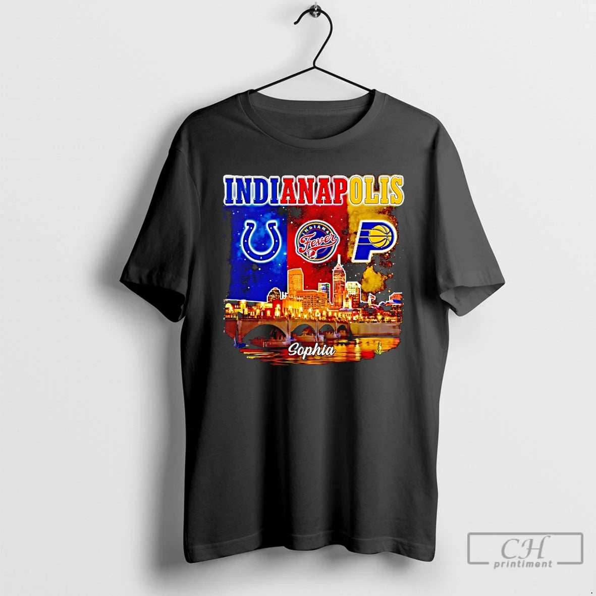 Classic Indianapolis City Skyline Indianapolis Colts Indiana Fever And Indiana Pacers Logos T Shirts Sweater