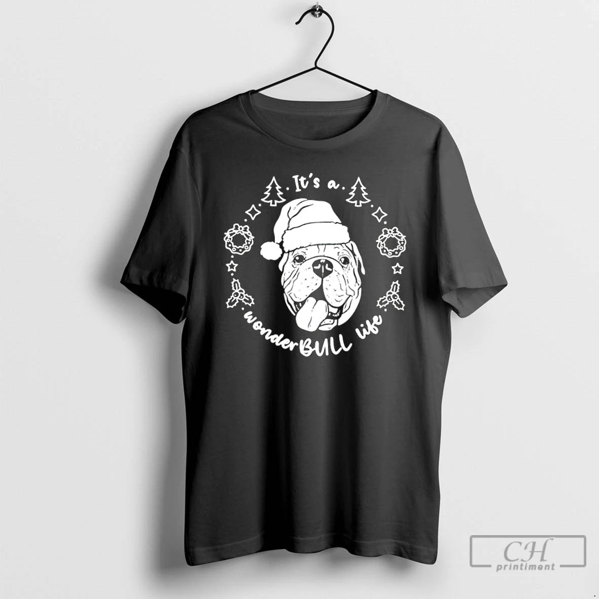 Classic Its A Wonder Bull Life Bulldog Santa