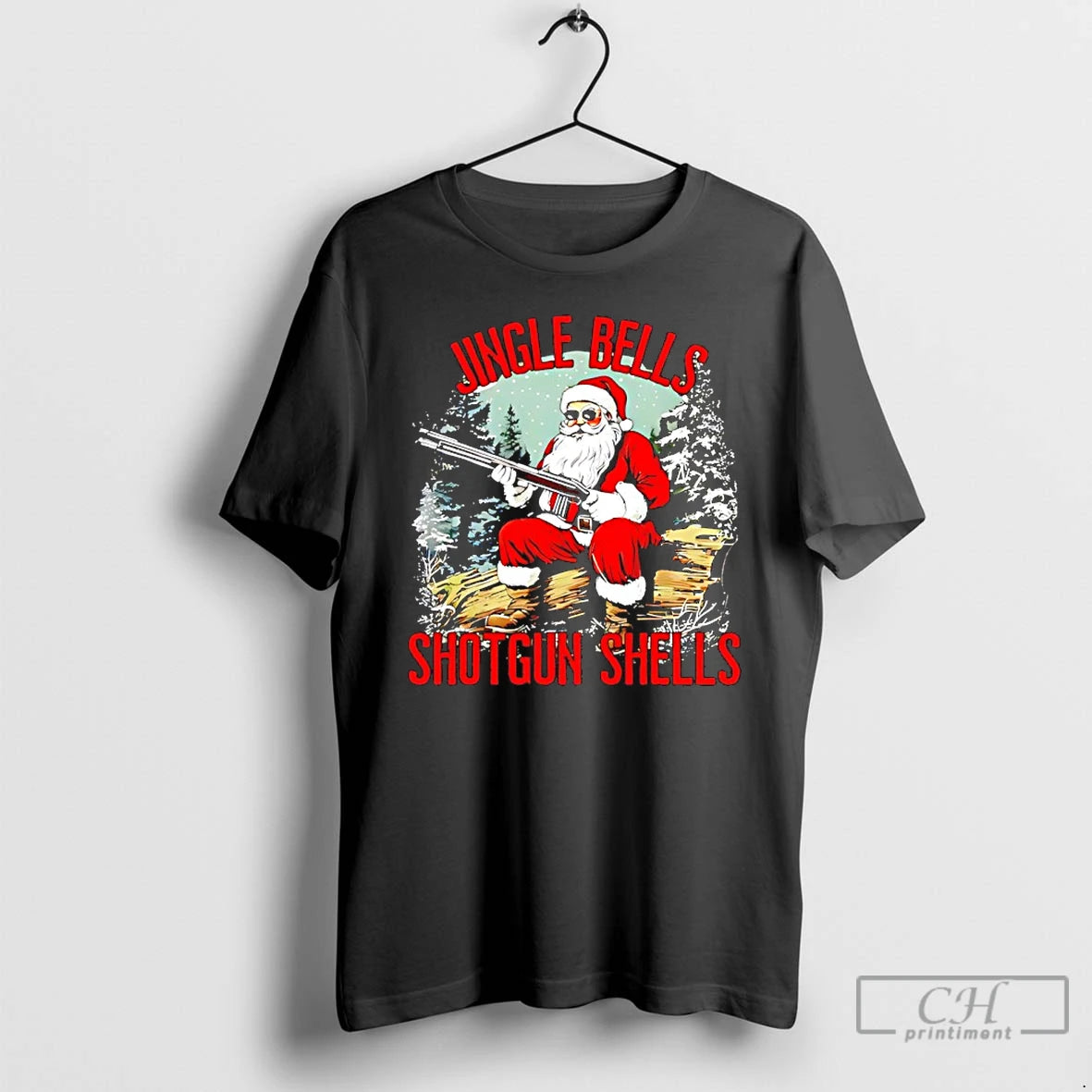 Classic Jingle Bells Shotgun Shells Santa Men Bruh Gun