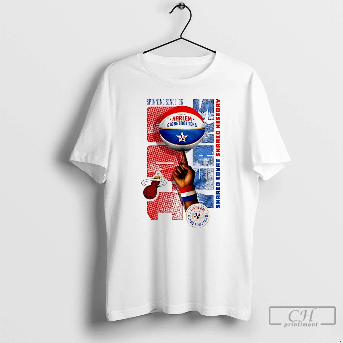 Classic Miami Heat X Harlem Globetrotters Spinning Since 26