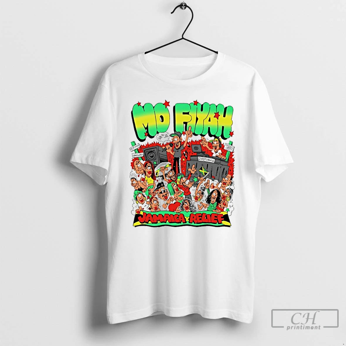 Classic Mo Fiyah Support Jamaica Relief Caricature