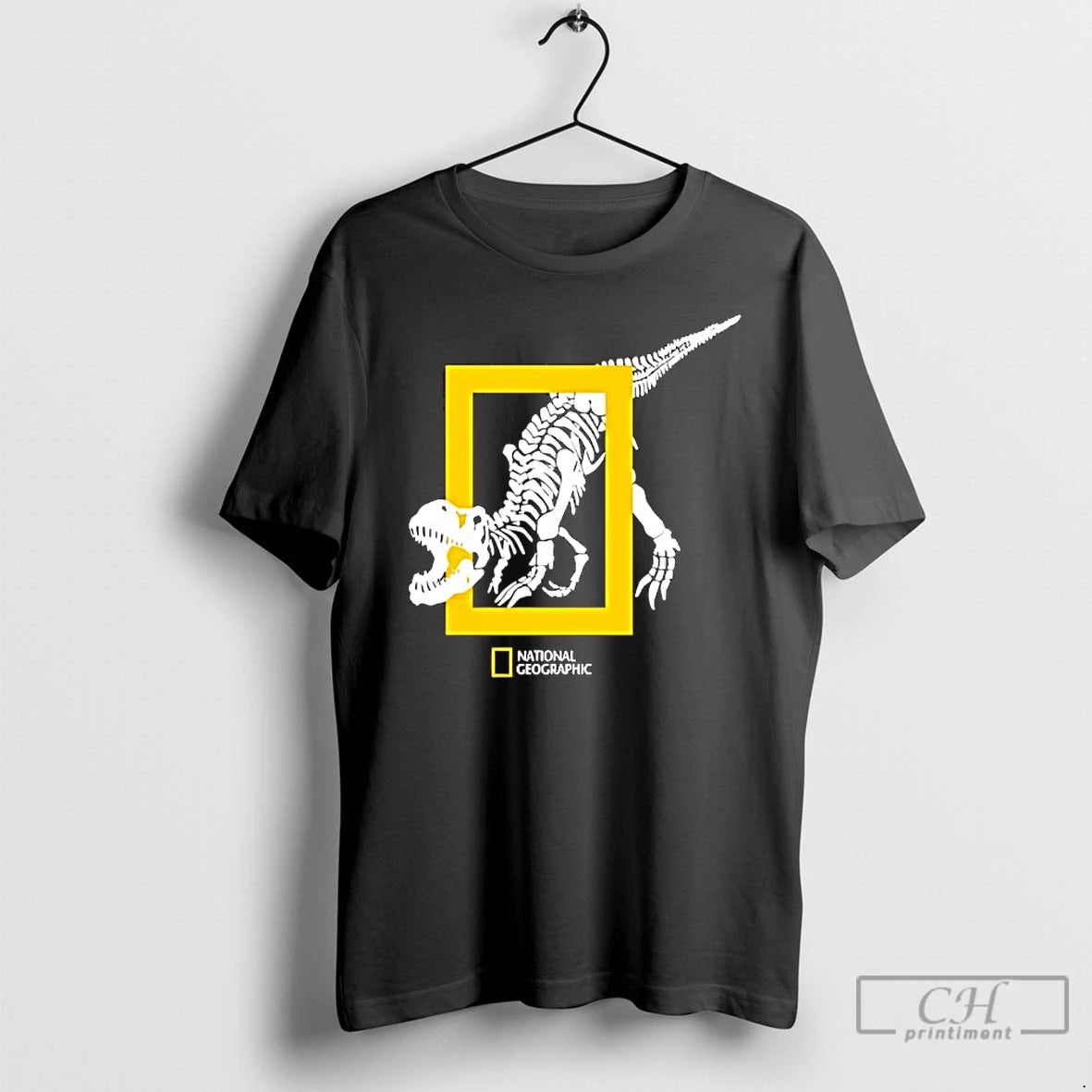 Classic National Geographic Dinosaur Skeleton Graphic