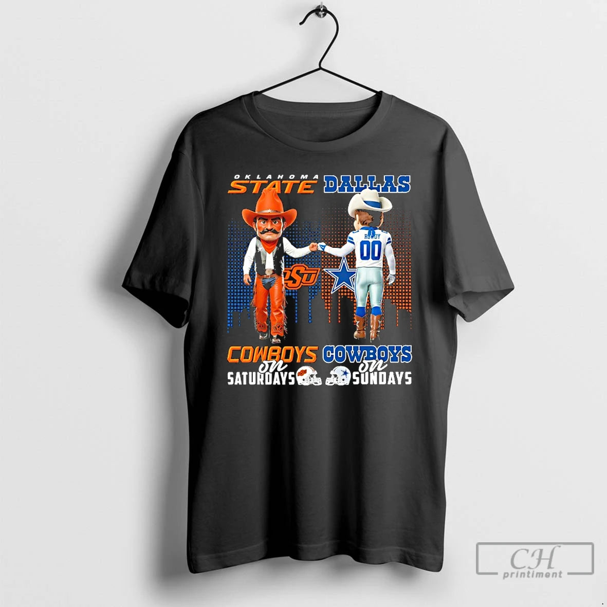 Classic Oklahoma State Cowboys On Saturdays X Dallas Cowboys On Sundays Mascot T Shirts Sweater