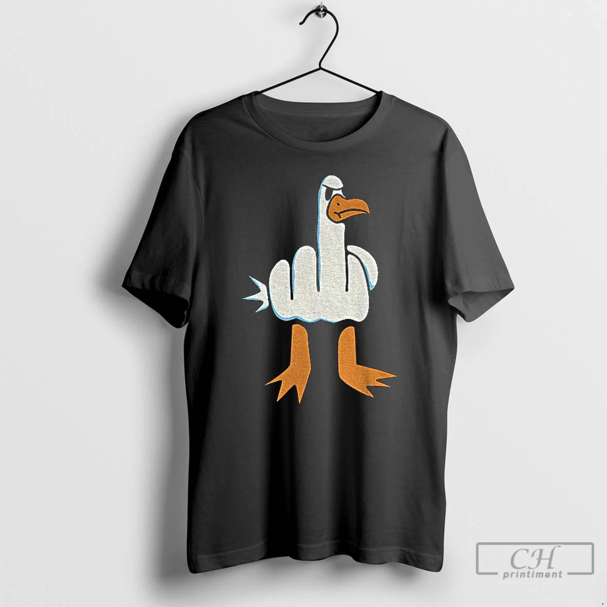 Classic Rude Seagull Middle Finger Funny