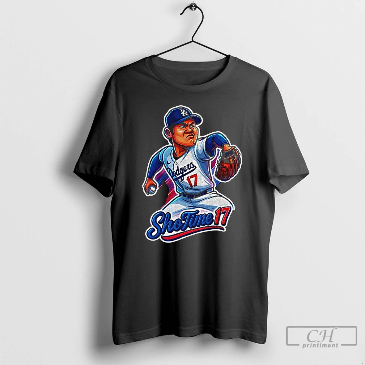 Classic Shohei Ohtani La Dodgers Cartoon Caricature Los Angeles Dodgers Mlb Baseball T Shirts Sweater
