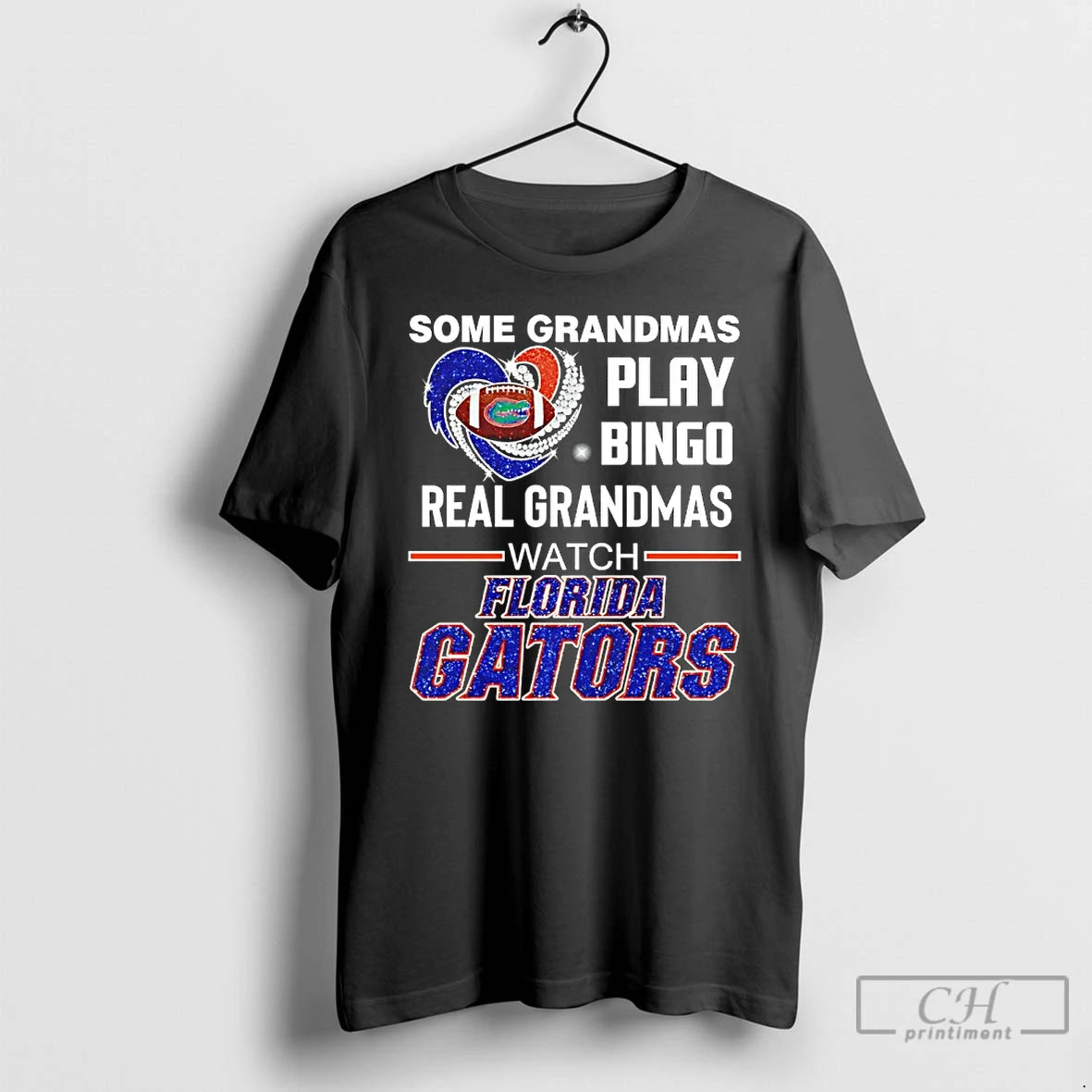 Classic Some Grandmas Play Bingo Real Grandmas Watch Florida Gators Diamond Heart T Shirts Sweater