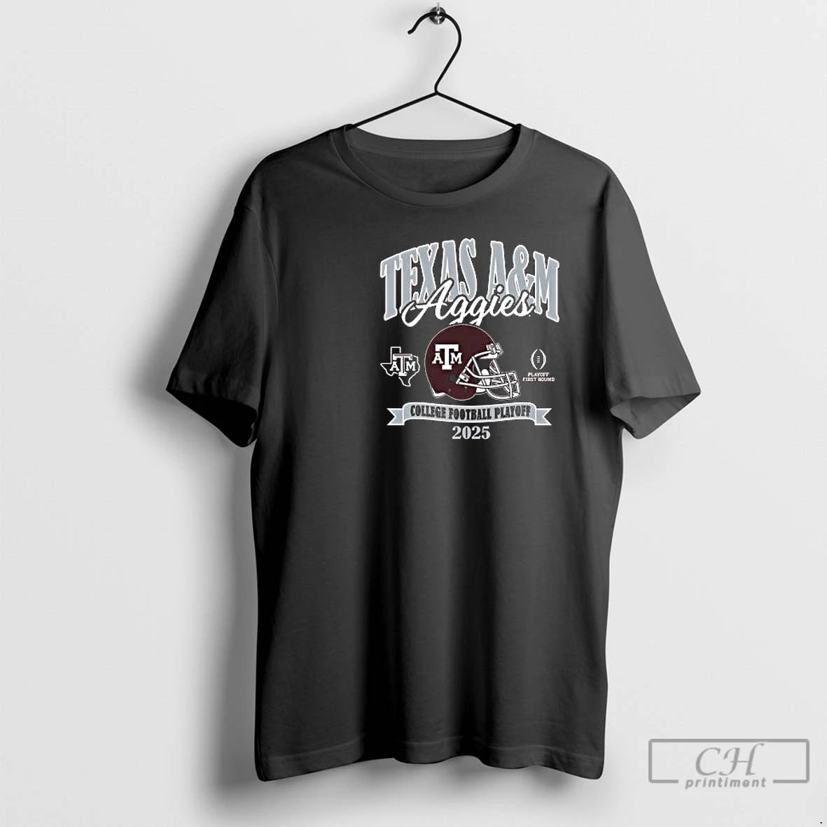 Classic Texas Am Aggies 2025 College Football Playoff Circle Black