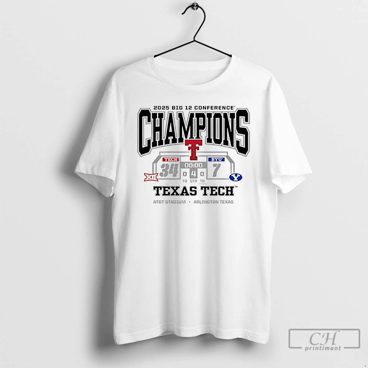 Classic Texas Tech Red Raiders 2025 Big 12 Conference Champions Score