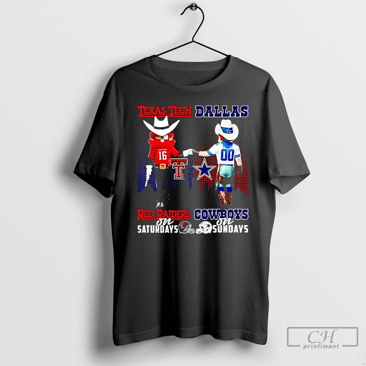 Classic Texas Tech Red Raiders On Saturdays Dallas Cowboys On Sundays Mascot T Shirts Sweater