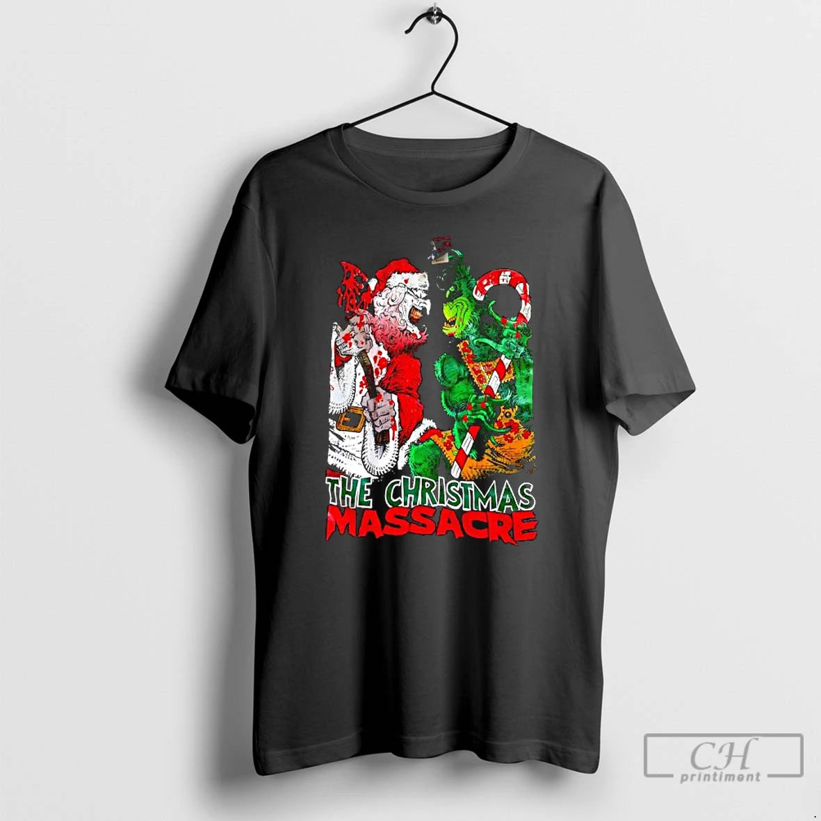 Classic The Christmas Massacre Santa Claus And Grinch Monters