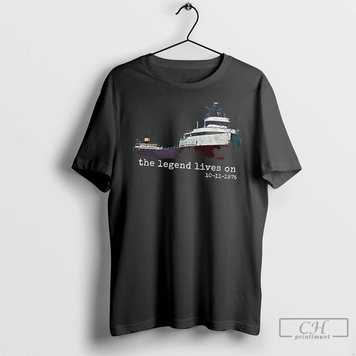 Classic Vintage Edmund Fitzgerald Great Lakes Ship The Legend Lives One 10 11 1975