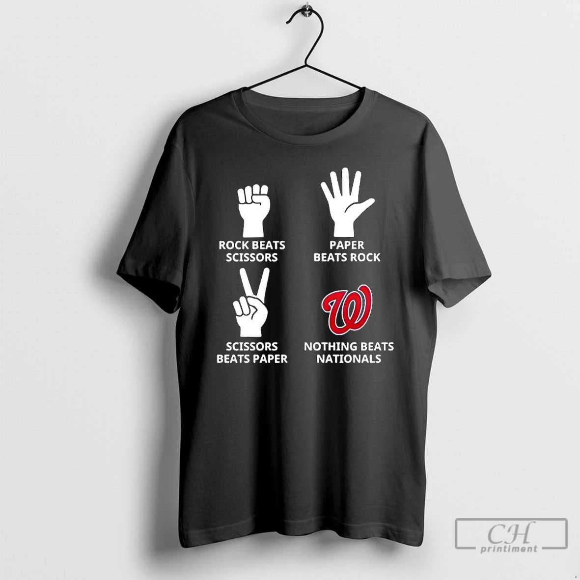 Classic Washington Nationals Nothing Beats Rock Beats Scissors Paper Beats Rock Scissors Beats Paper