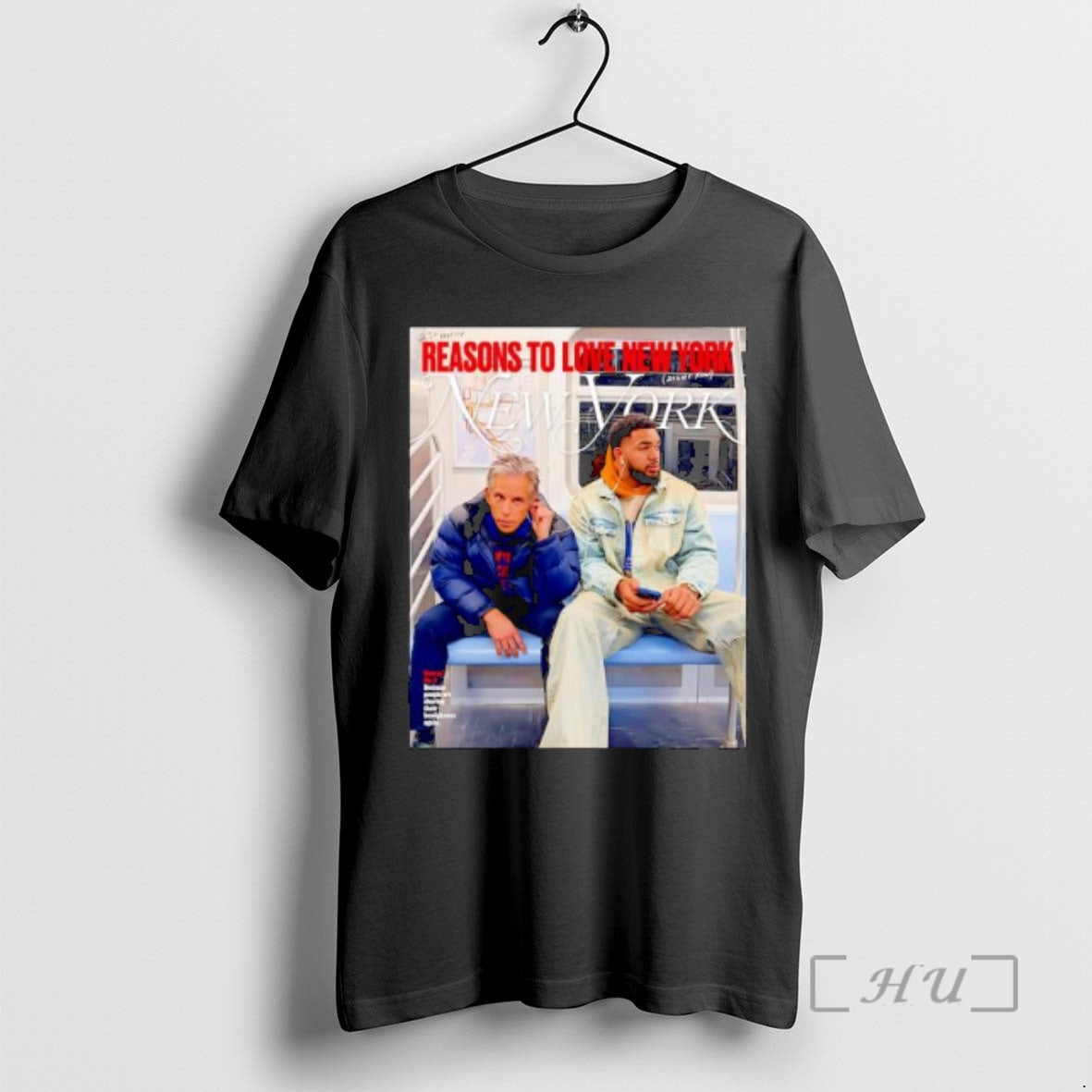 New Karl Anthony Towns And Ben Stiller New York Magazine Ornaments Premium T Shirts Sweater