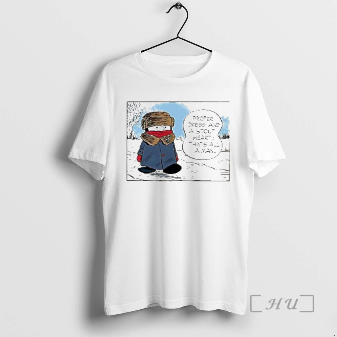 New Peanuts Proper Dress And A Stout Heart Thats All A Man Premium T Shirts