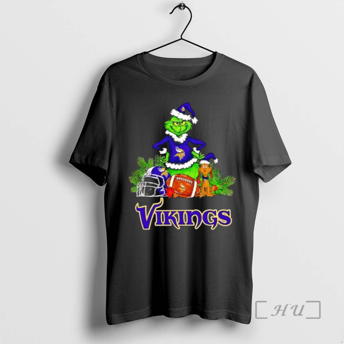 New The Grinch And Max Minnesota Vikings Christmas Helmet Items