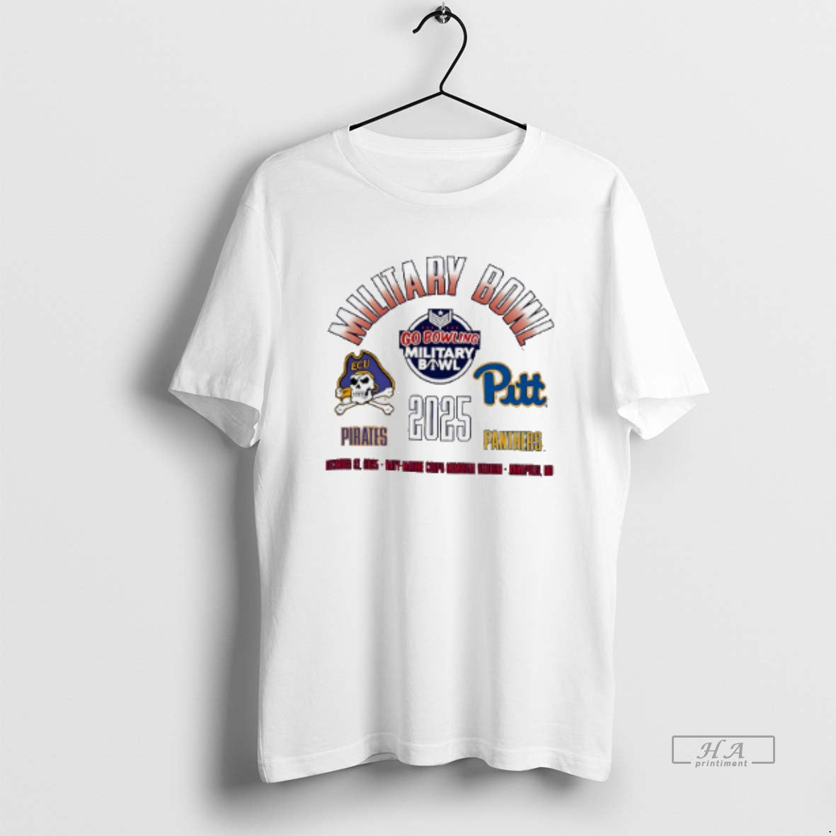 Official East Carolina Pirates Vs Pittsburgh Panthers 2025 Military Bowl Dueling Go Bowling