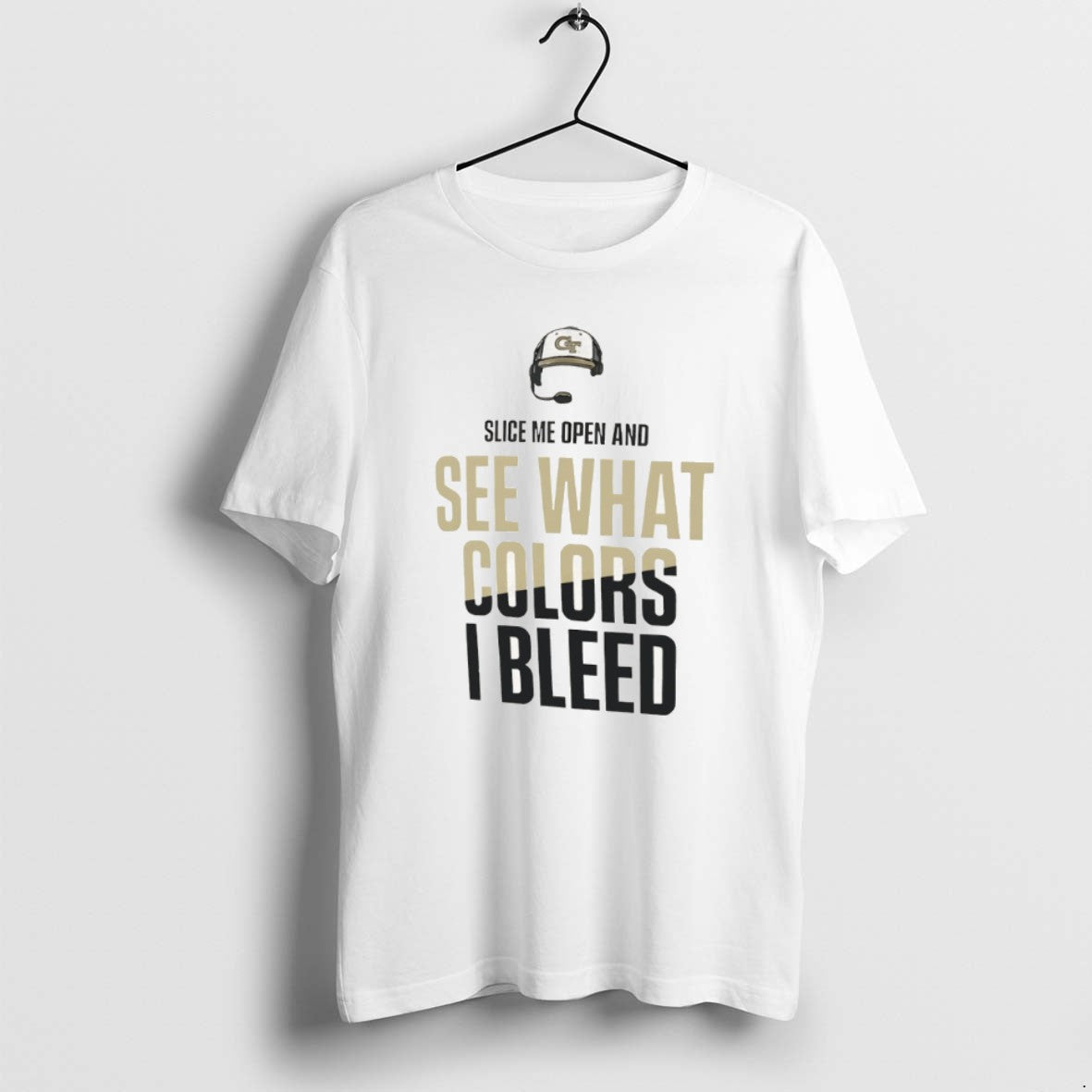 Official Georgia Tech Yellow Jackets Football Slice Me Open And See What Colors I Bleed
