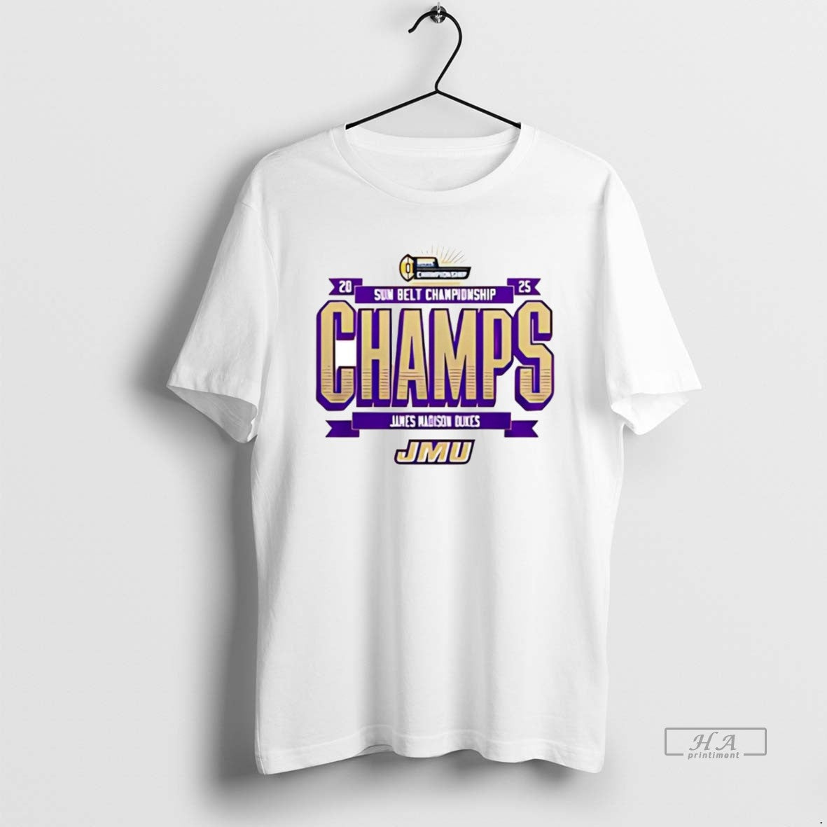 Official Jmu Football 2025 Sun Belt Championship 2 Sided