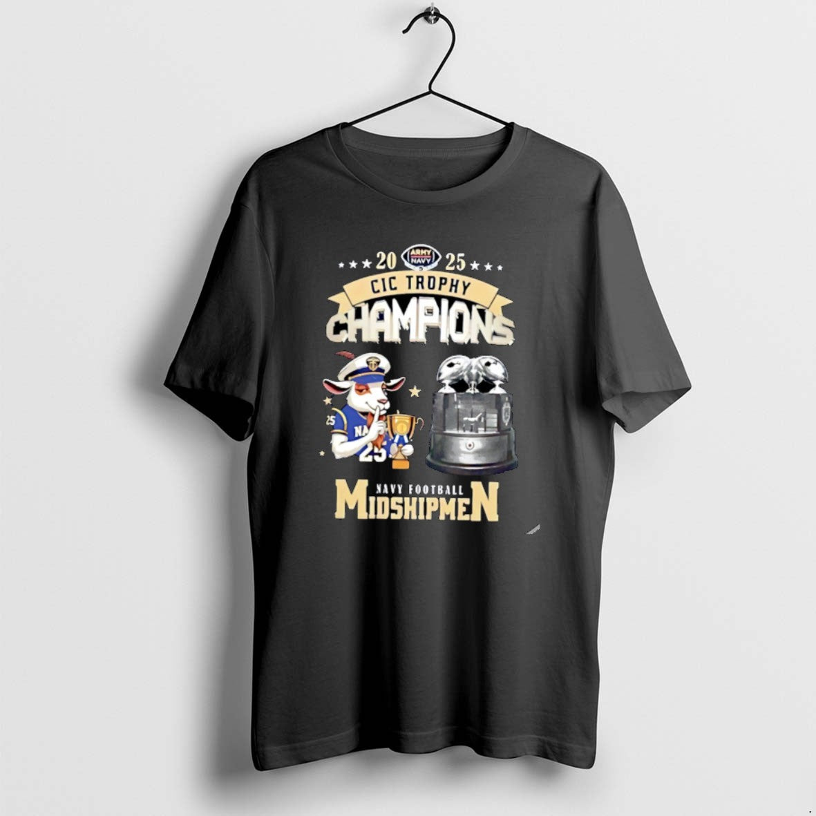 Official Navy Midshipmen 2025 Cic Trophy Champions Mascot