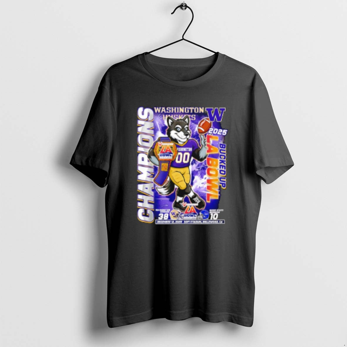 Official Washington Huskies Bucked Up La Bowl Champions 2025 Mascot
