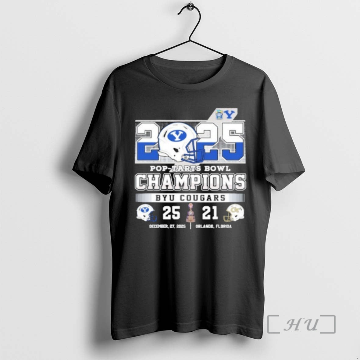 Officials 2025 Pop Tarts Bowl Champions Byu Cougars 25 21 Georgia Tech Premium T Shirts