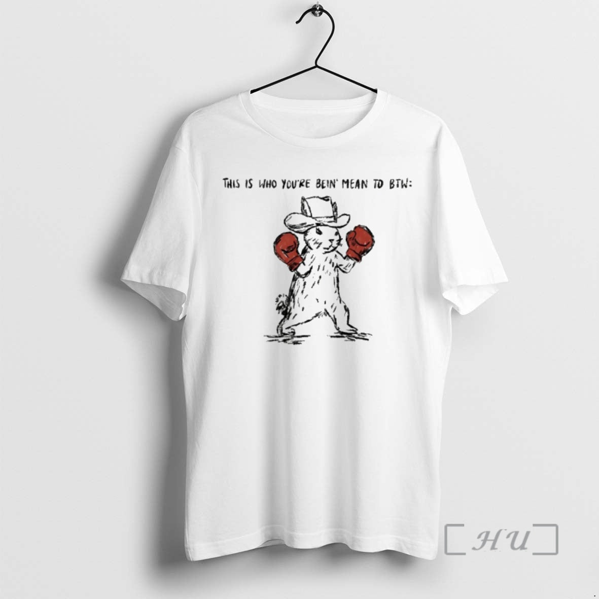 Officials Bunny Cowboy Boxing This Is Who Youre Bein Mean To Btw Premium T Shirts