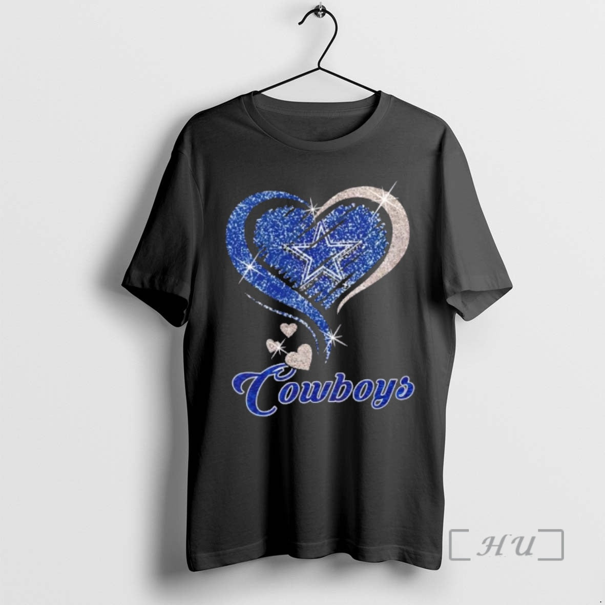 Officials Dallas Cowboys Football In Glitter Heart Fans