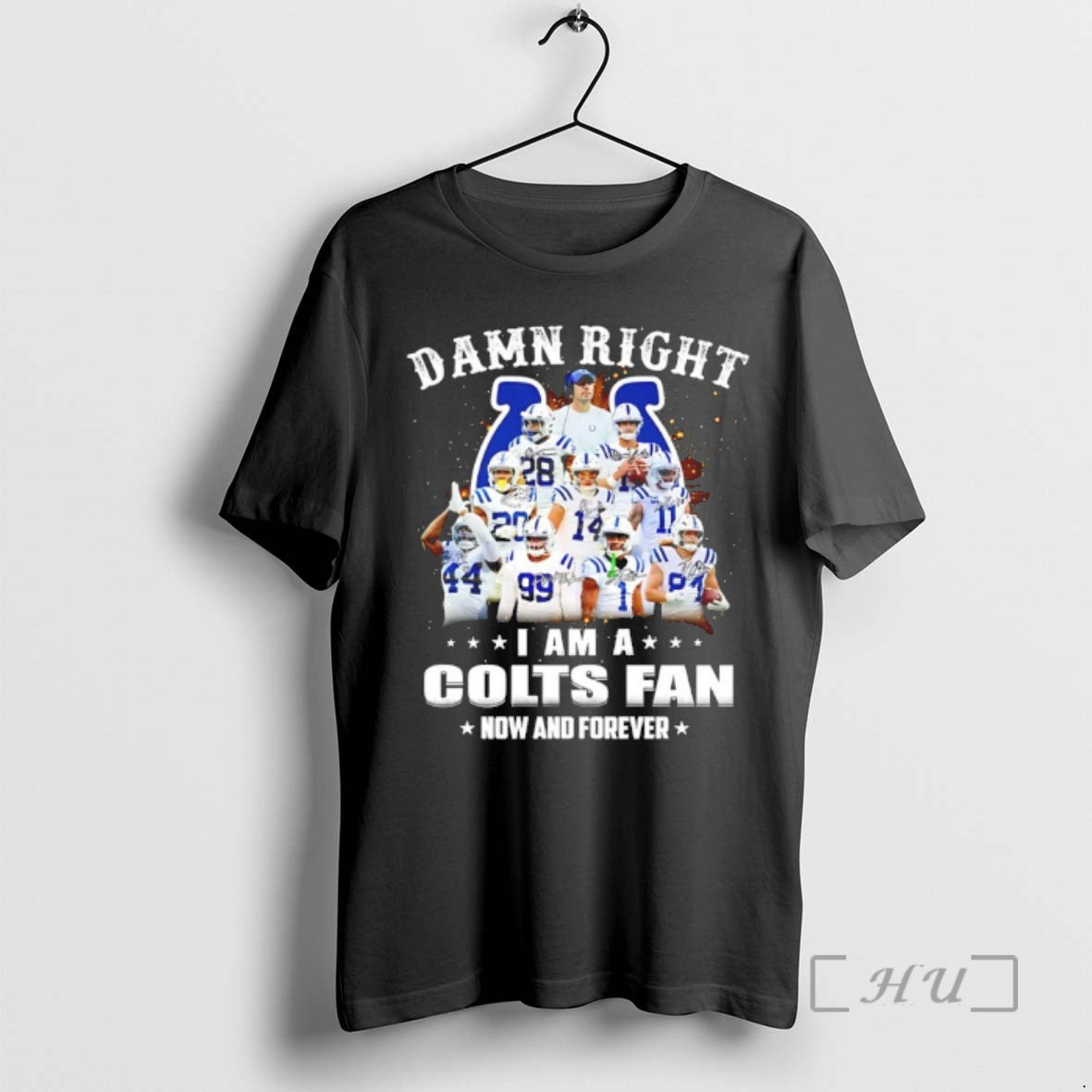 Officials Damn Right I Am A Colts Fan Now And Forever Player Collage Christmas Tree