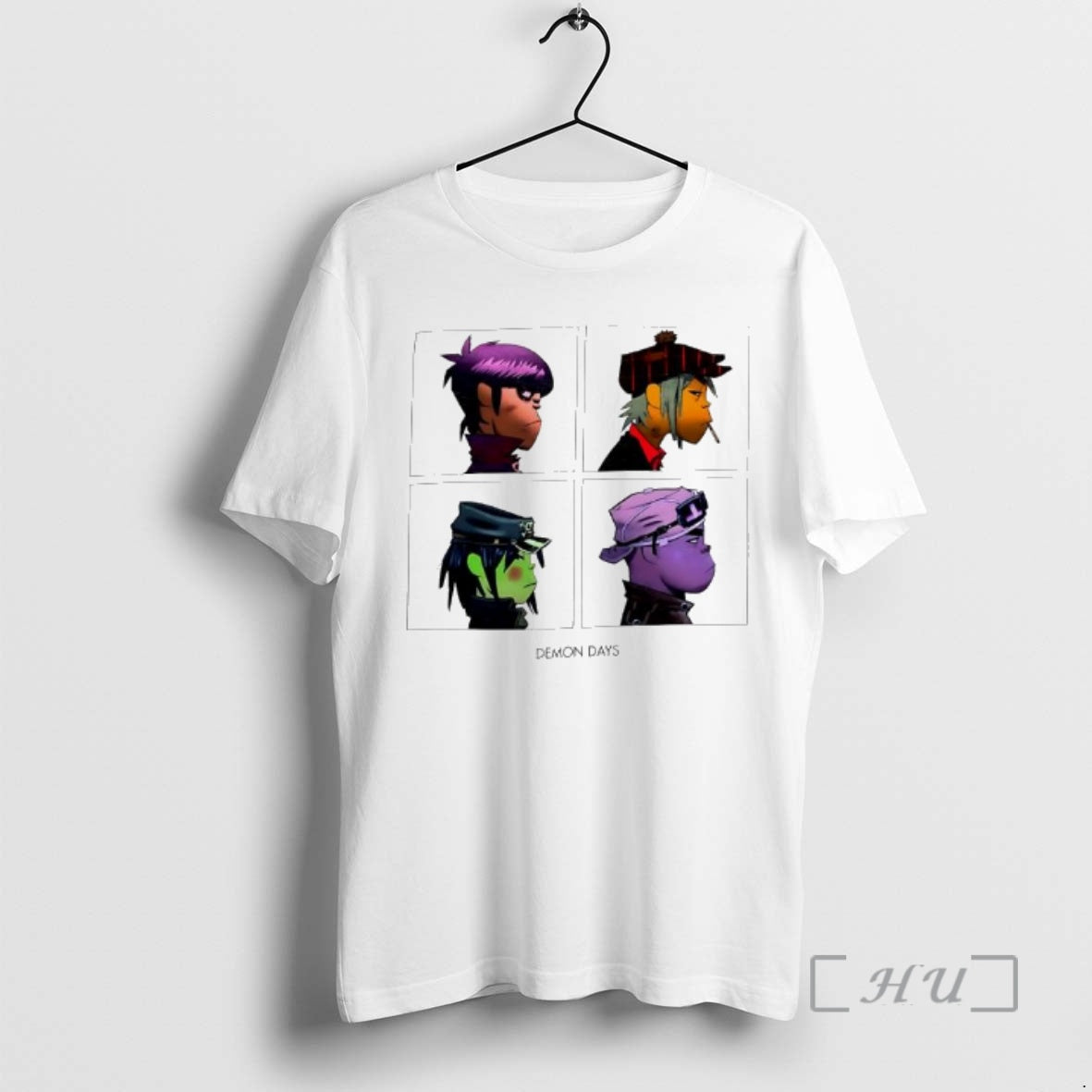 Officials Demon Days Gorillaz Band Four Animated Members Graphic