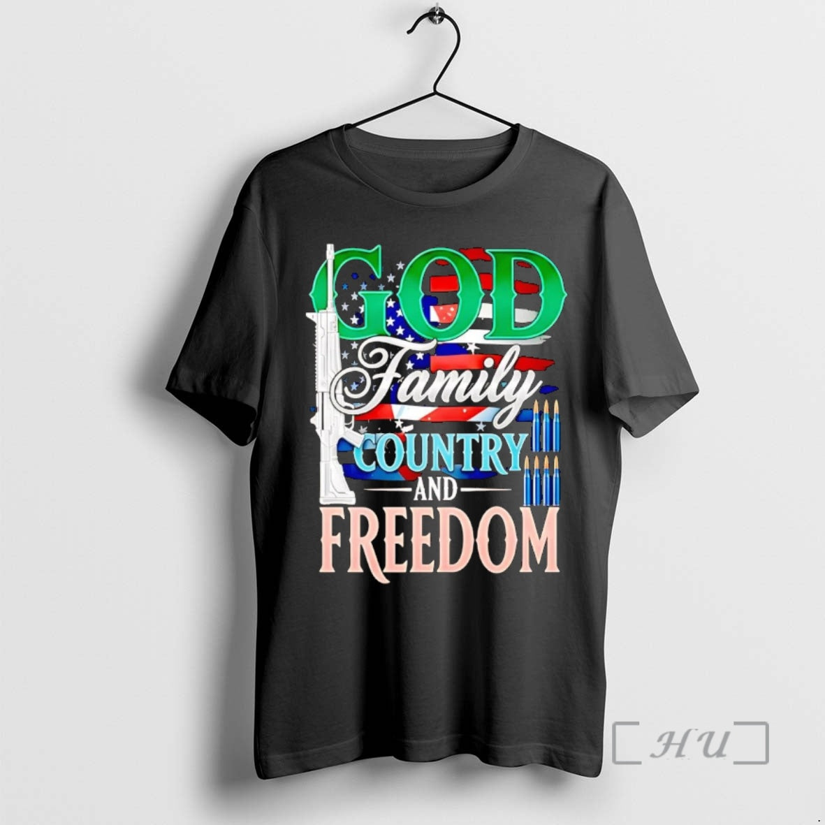 Officials God Family Country And Freedom American Flag