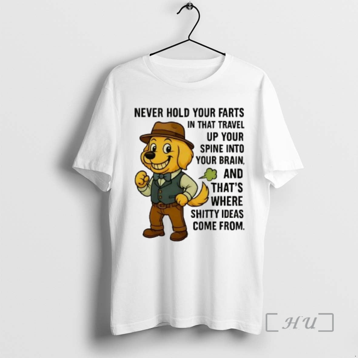 Officials Golden Retriever Never Hold Your Farts Travel Up Your Spine Into Your Brain Premium