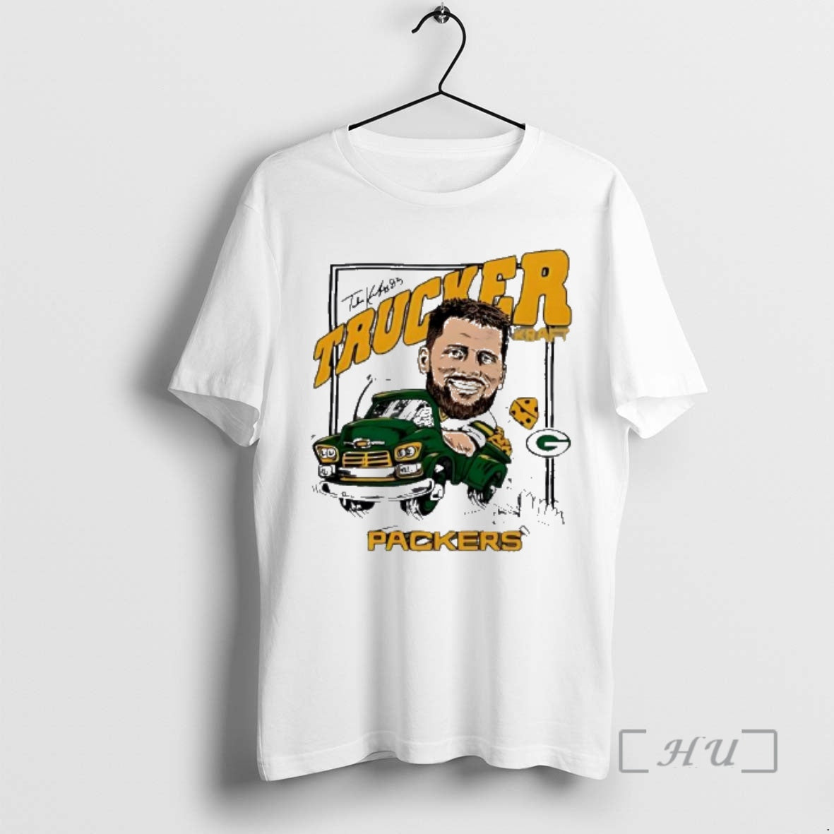 Officials Green Bay Packers Tucker Kraft Trucker Cartoon