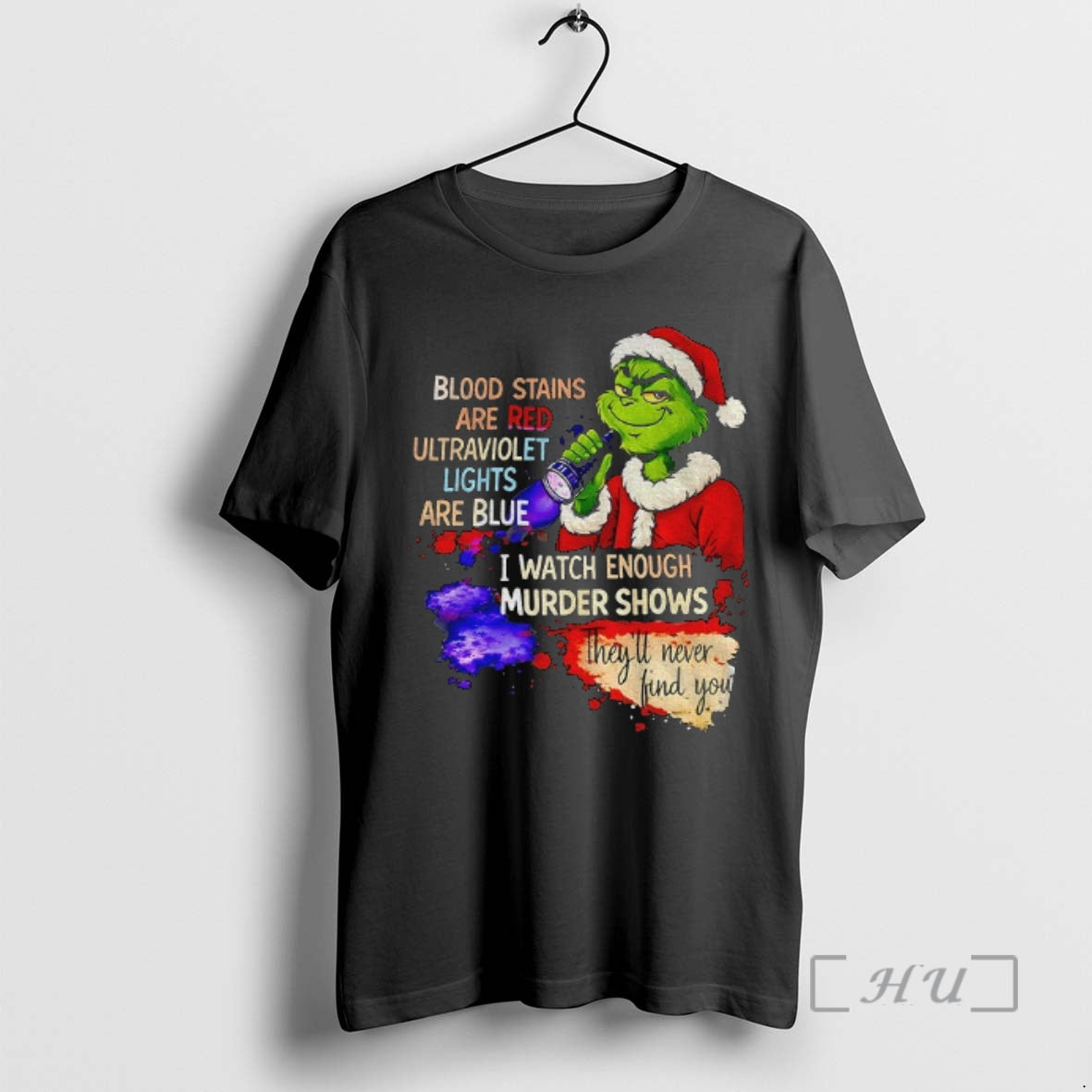 Officials Grinch Santa Blood Stains Are Red Ultraviolet Lights Are Blue I Watch Enough Murder