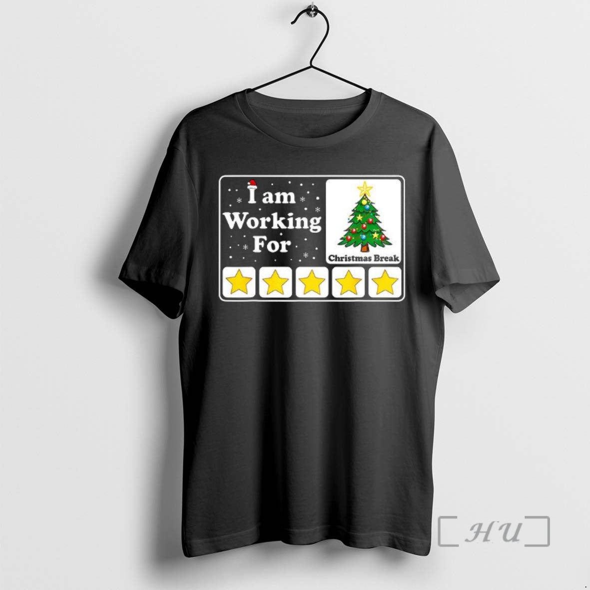 Officials I Am Working For Christmas Break Xmas Tree Five Stars Premium T Shirts Sweater