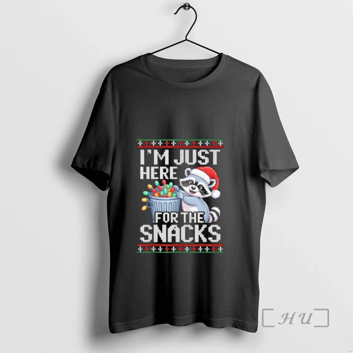 Officials Im Just Here For The Snacks Raccoon Christmas Ugly