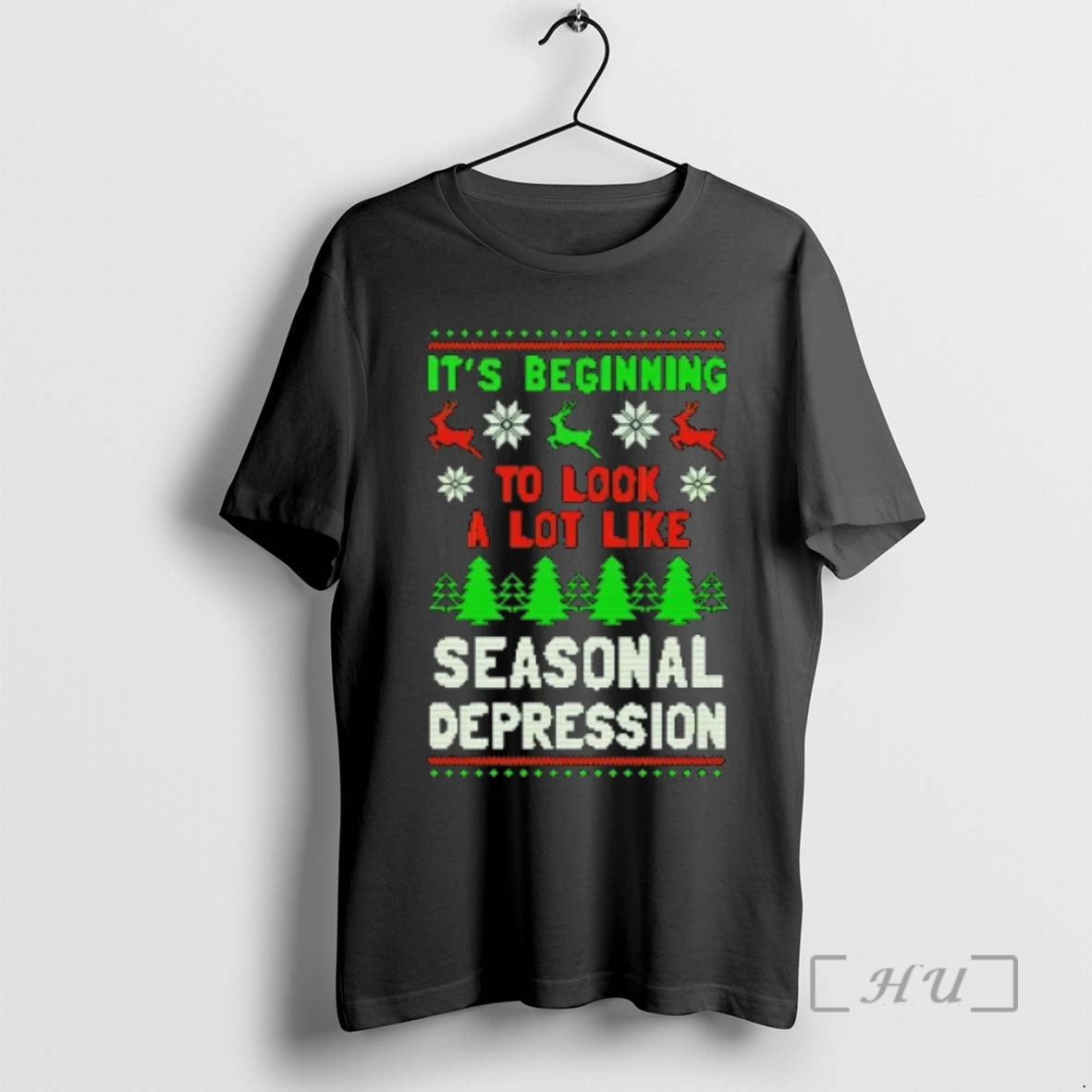 Officials Its Beginning To Look A Lot Like Seasonal Depression Ugly Christmas Premium T Shirts