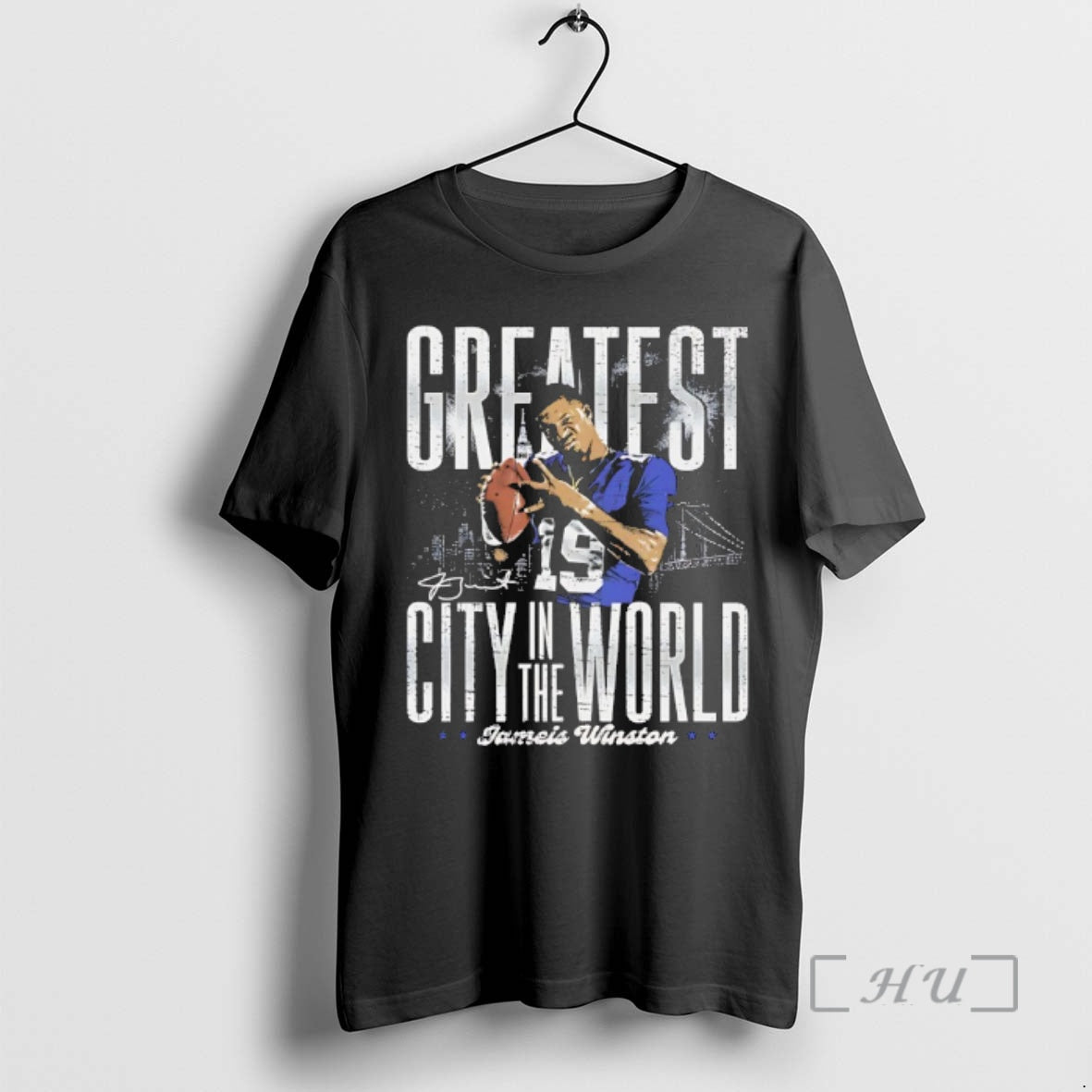Officials Jameis Winston New York Giants Greatest City In The World Signature Premium T Shirts