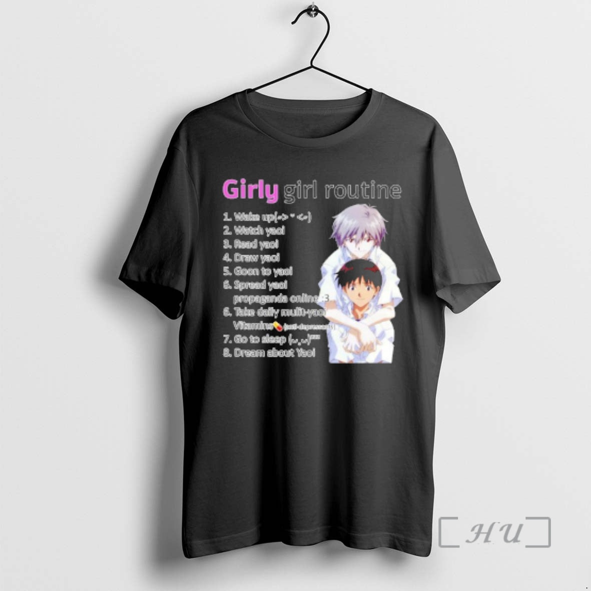 Officials Kaworu Nagisa Va Shinji Ikari Neon Genesis Evangelion Girly Girl Routine Premium T Shirts