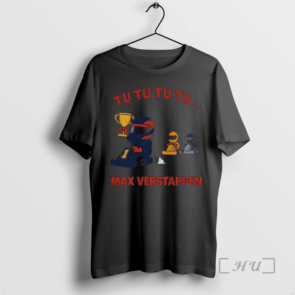 Officials Max Verstappen Trophy Win Tu Tu Tu Formula One Cartoon Vintage Premium T Shirts
